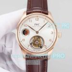 TUR Factory Swiss Copy IWC Pilot's Day & Night Rose Gold Case Tourbillon Watch 